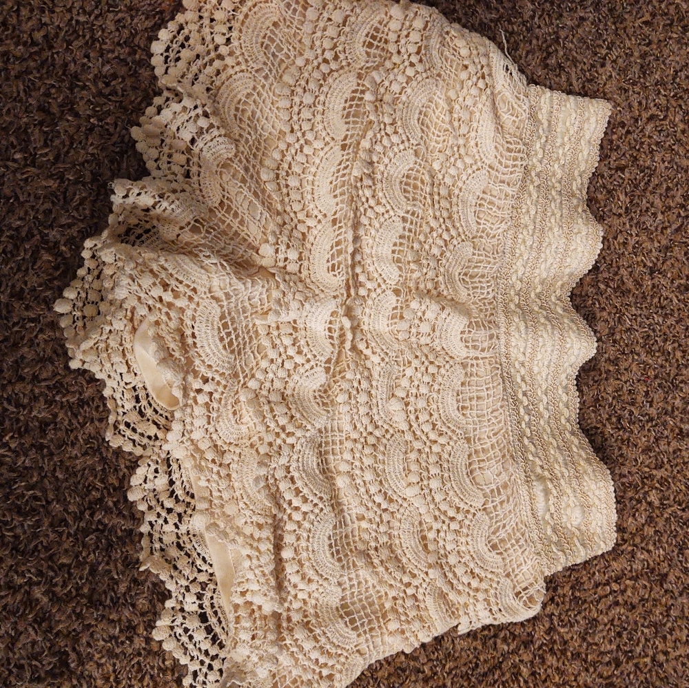 Flouncy Off White Shorts
